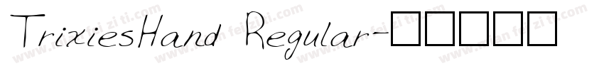 TrixiesHand Regular字体转换